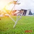 thumbnail image 6 of figatia 6 Pieces Tent Stakes Pegs Tent Nails Reusable Beach Spikes Anchor Canopy Stakes with Hook for Backpacking Trip Lawn Tarpaulin 30CM, 6 of 8