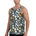thumbnail image 3 of Rocae Flowers and Bee for Men's Workout Tank Top Men's Running Tank Top Dry Fit Athletic Workout Tank TopsMedium, 3 of 9