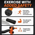 thumbnail image 3 of Adjustable Height Iron Multi-Function Power Tower Dip Station, with PU Elbow Protection Pads for Home Gym Strength Training, Orange, 3 of 7