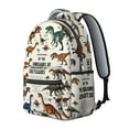 thumbnail image 2 of Cute Dinosaur Pattern Backpack for School,Cute School Bag,Schoolbag with Adjustable Shoulder Straps & Padded Back,15.3"x11"x7.1"., 2 of 6