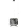 thumbnail image 3 of SAFAVIEH Valley A19 Black Rattan Pendant Light with Black Shade, 3 of 11