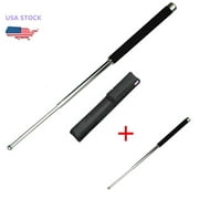 2pcs HRB Silver 26 inches Portable Telescopic Stick Retractable Outdoor Tools Hicking Stick Trekking Poles Protector Rod Whip