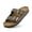 Khaki Brown, variant on Men Women Adjustable Double Buckle Strap Sandals Comfortable Flat Summer Beach Slides Holiday Casual Dark Brown