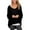 Black, variant on Daboom Women's Off Shoulder Long Sleeve Oversized Pullover Sweater Knit Jumper Loose Tunic Tops