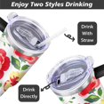 thumbnail image 5 of Pioneer Flower 40oz Stainless Steel Vacuum Insulated Tumbler with Lid and Straw Gifts for Mom Friend Sister Grandma, 5 of 7
