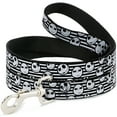 thumbnail image 1 of Disney Pet Leash, Dog Leash, Jack Expressions Stripe White Black, 6 Feet Long 0.5 Inch Wide, 1 of 4