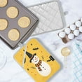 thumbnail image 5 of 2-Pack Pot Holders Heat Resistant Kitchen Oven Mitts 7x9.8in for Oven, Microwave & BBQ Snowman with Witch Hat, 5 of 7