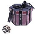 thumbnail image 3 of Black Explosion Box Creative Explosion Gift Box DIY Photo Album Scrapbook Surprise Box Exquisite Polygon Gift Box for Valentine Day Anniversary Gift, 3 of 9