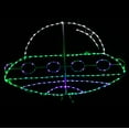 thumbnail image 7 of HOLIDYNAMICS LED Alien Spaceship Halloween Outdoor Metal Framed Display - 65in, 7 of 7