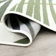 thumbnail image 5 of Stunning Transitional 5' x 7' Cream and Green Polypropylene Outdoor Area Rug, 5 of 7