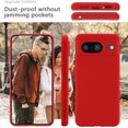 thumbnail image 5 of KOMI Silicone Case for Google Pixel 8 5G, Shockproof, DustProof - Red, 5 of 5