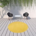 thumbnail image 6 of HomeRoots 8' X 8' Yellow Round Non Skid Indoor Outdoor Area Rug, 6 of 6