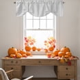 thumbnail image 4 of Gray Thin Lines Tie Up Valance Curtains for Windows, Kitchen Curtains Window Treatments, Modern Striped Minimalist Short Window Shades Valances for Bedroom Bathroom Cafe 42"x18", 4 of 8