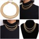 thumbnail image 5 of Xiao Hua Conjunto de collar de 2 piezas, cadena de metal de moda, cadena de hueso con candado, collar de mujer, 5 of 5