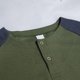 thumbnail image 4 of Blusas y camisas de manga larga con cuello redondo para hombre, blusa informal de patchwork con botones y cuello redondo, sudadera con capucha para hombre, 4 of 5