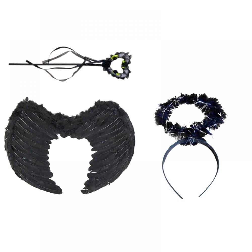Rimi Hanger Womens Halo Angel Black Headband Ladies Halloween Party Supplies Accessories One Size 