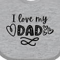 thumbnail image 4 of Inktastic I Love My Dad with Hearts Boys or Girls Baby Bib, 4 of 4