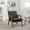 Black, variant on Light Brown Microfiber Accent Chair | Create a Cozy Reading Nook | Versatile and Trendy Seating Solution