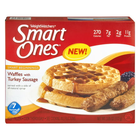 Weight Watchers Smart Ones Smart Beginnings Waffles with Turkey Sausage, 3.95 OZ - Walmart.com