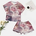 thumbnail image 4 of Butterfly Dancing Print Women'S Pajamas Set Summer Sleepwear Sets 2 Piece Lounge Set, 4 of 7