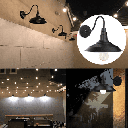 Metal Steel Indoor Outdoor Wall Sconce Lighting Gooseneck Barn Lights Loft Cafe Farmhouse Retro Lamp Fixture Lampshade For Metal Steel Indoor Outdoor Wall Sconce Lighting Gooseneck Barn Lights Loft Cafe Farmhouse Retro Lamp Fixture Lampshade For
