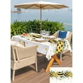 thumbnail image 6 of 54x80 Inch Outdoor Tablecloth with Umbrella Hole Zipper Rectangle Summer Bee Love Rectangular Tablecloths Outside Waterproof Daisy Floral Eucalyptus Leaves Rustic Patio Table Cover for Picnic Party, 6 of 8