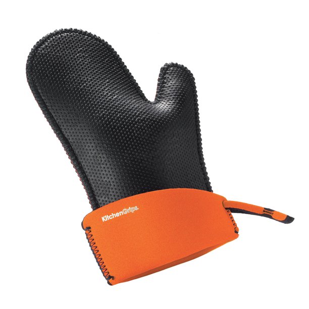 Kitchen Grips Silicone Chef's Mitt, Large (Orange)