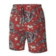 thumbnail image 4 of Disketp Men's Swim Trunks Hawaiian Breathable Surf Beach Swimsuits Mesh Lining Beach Shorts with Pockets-Dragons2, 4 of 7