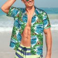thumbnail image 5 of KLL Men's Hawaiian Shirt Short Sleeve Button Down Beach Shirts-Hawaii Palms, 5 of 5