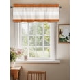 thumbnail image 2 of Orange Beige Stripe Curtain Valances for Windows, Modern Art Horizontal Striped Kitchen Valance Window Treatment, Light Filtering Block Curtains for Bathroom/Bedroom/Living Room 42'' x 18'', 2 of 9