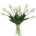 thumbnail image 1 of Ramos de flores artificiales LINSIE Tulipanes blancos x15, 1 of 7
