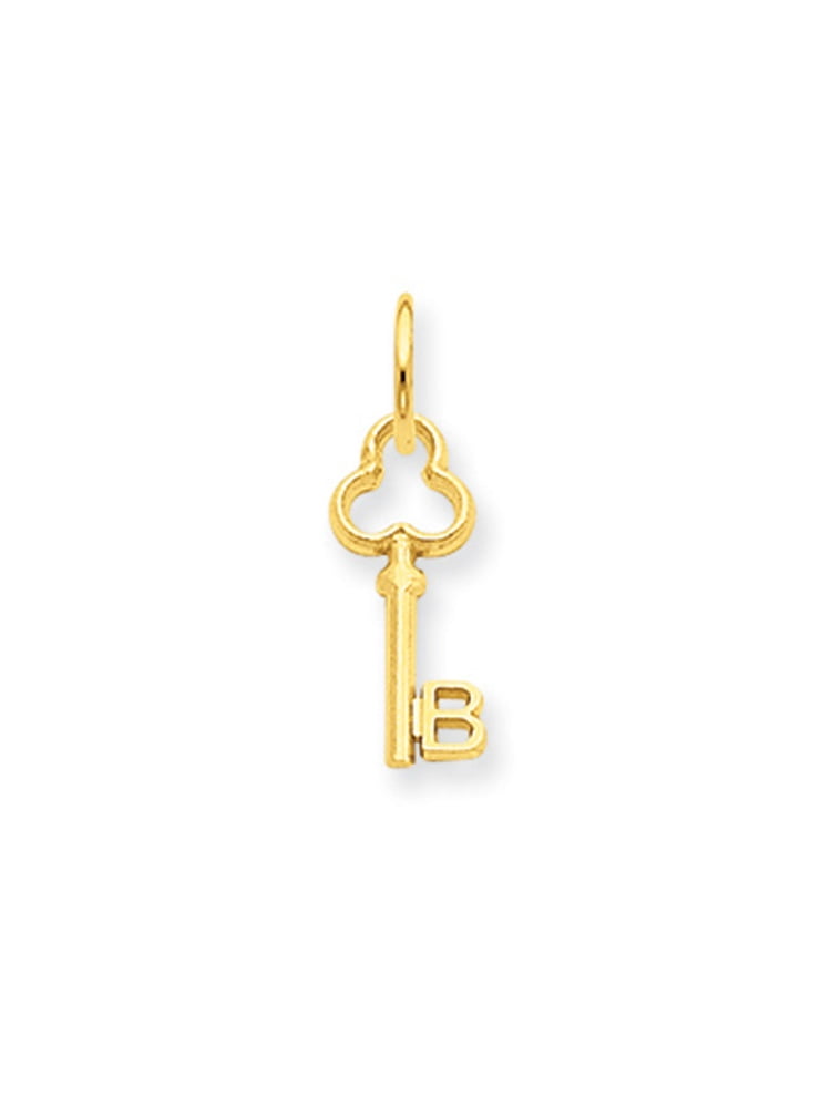 Mia Diamonds 14k Yellow Gold Hollow Fleur De Lis Cross Pendant
