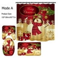thumbnail image 4 of Christmas Personalization Shower Curtain Bathroom Floor Mat Base Mat Toilet Mat Combination Set, 4 of 6