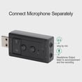 thumbnail image 4 of ruhuadgb Sound Card Professional MIC Recording Function Audio Transfer Plug Play Analog 7.1 Channel USB External Sound Card for Home, 4 of 6