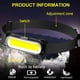 thumbnail image 4 of Linterna frontal LED recargable lámpara frontal con 3 modos para correr acampar y caminar, 4 of 5