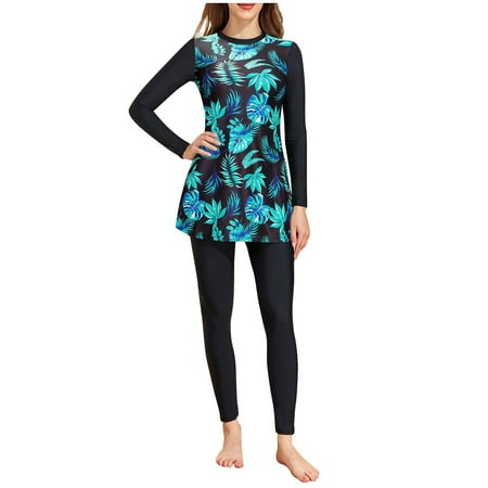 Youyipin Womens Swimsuits 2 Piece Full Body Swimsuit Rash Guard Long Sleeve Long Leg Swimwear With Uv Sun Protection Vacation Outfits