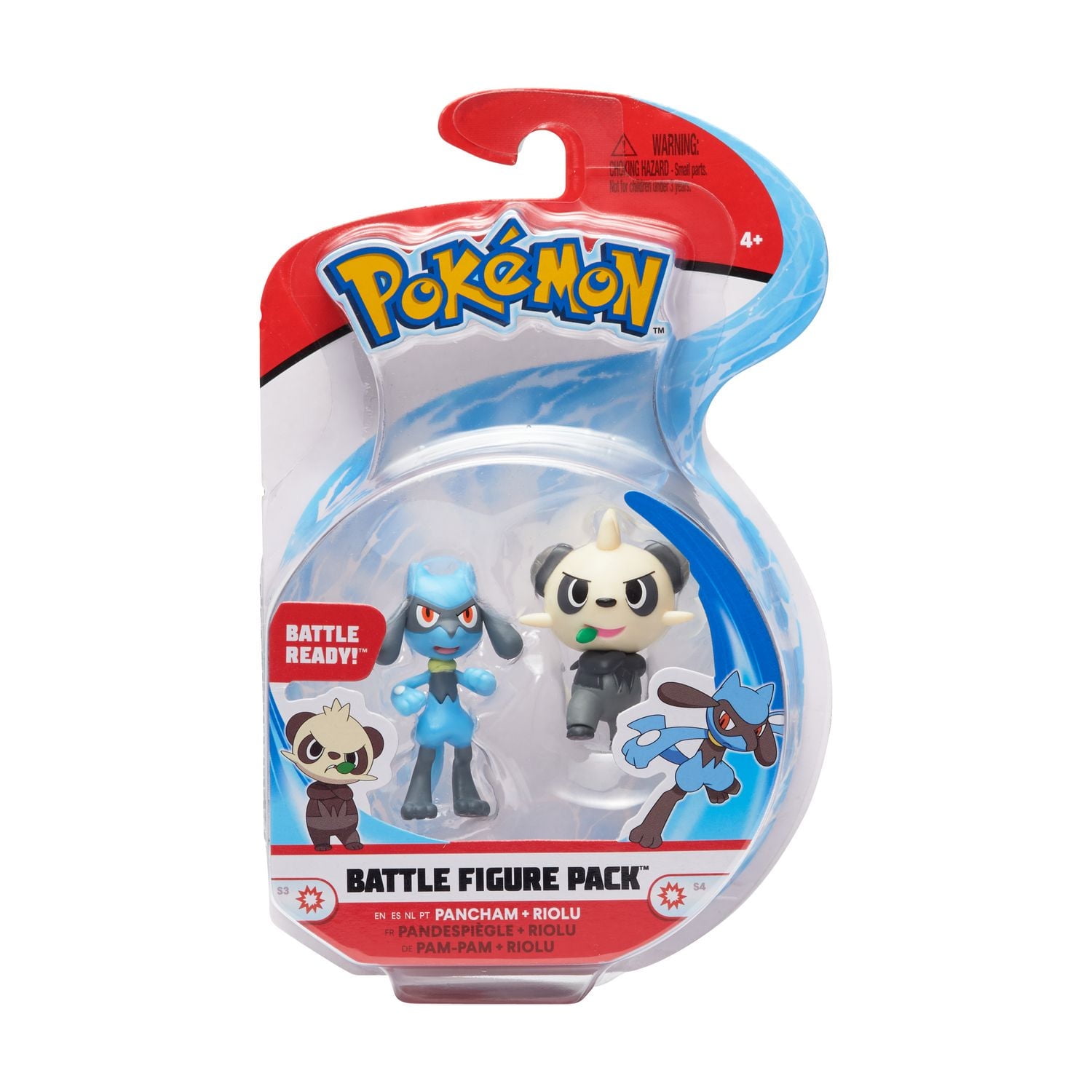 Pokémon Battle Figure 2 Pack - Pancham & Riolu