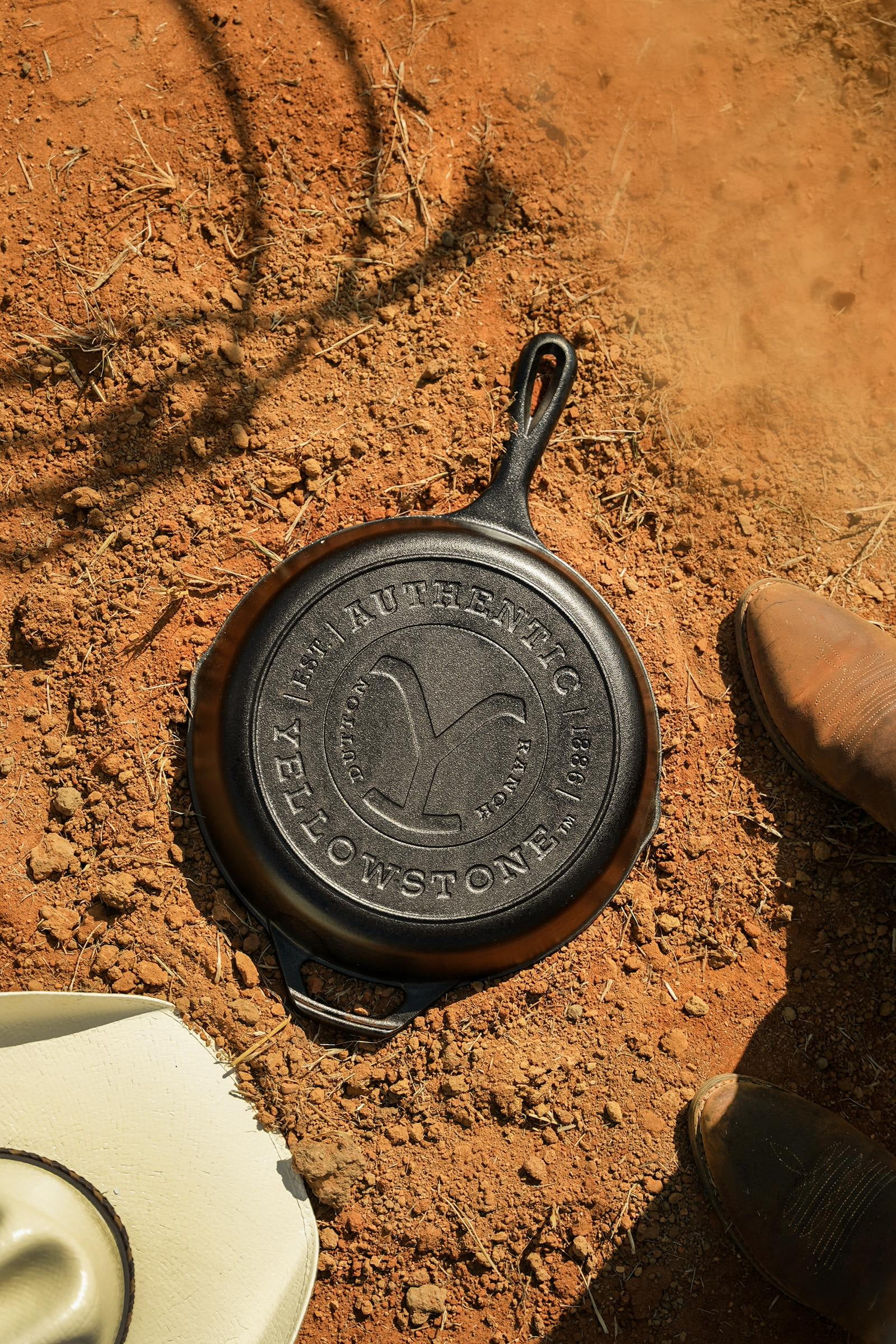 Yellowstone x Lodge Cast Iron Skillet, 10.25", Authentic Y