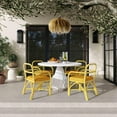 thumbnail image 2 of Ginny Yellow Rattan Dining Chair, 2 of 6