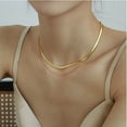thumbnail image 2 of Cterwk Choker Necklace for Women, 14k Gold/Silver Plated Layered Choker Necklaces Minimalist Simple Chain Jewelry Gift, 2 of 5