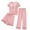 Pink, variant on fheaev Pajamas Set For Women Loose Casual Soft Pajama Set Short Sleeve Round-Neck Top Pants Shorts Sets Sleepwear Three-Piece Pjs Sets For Summer Nightwear 2024 Home Clothes