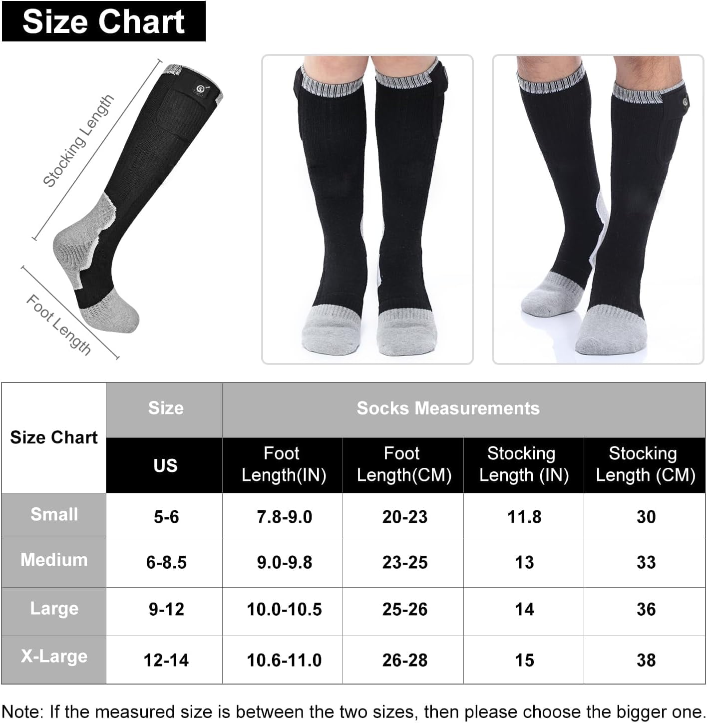 SAVIOR Heated Socks for Men & Women Battery Socks Powered Thermal Ski Socks Winter Foot Warmer with Temperature Control Long Socks for Skiing Hiking Hunting Motorcycling Riding