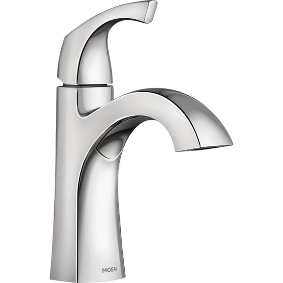 Moen Lindor 84505 Chrome 1-Handle 4-in Centerset WaterSense Bathroom Sink Faucet with Drain and Deck Plate