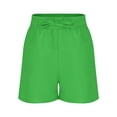 thumbnail image 5 of Kureaily Girls Summer Shorts Feel Elastic Waist With For Big Kids And Tweens Athletic Play Shorts ,Solid Color Basic Casual ShortsSize 13-14 Years ,Green, 5 of 5