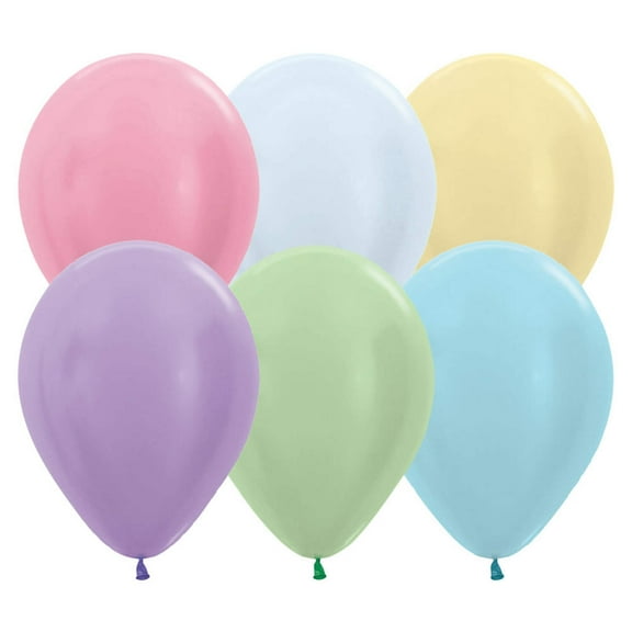 5 inch Sempertex Pearl Assortment Latex Balloons (100 Pack) - Party Supplies Decorations