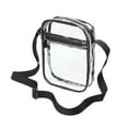 thumbnail image 2 of Mafoose Adjustable Strap Clear Crossbody Bag with Pocket Clear/ Black, 2 of 4
