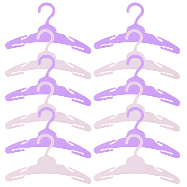 HONITANO Plastic Clothes Hangers 16Pcs Assorted Color Compact Design For Childrens Playtime