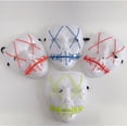 thumbnail image 3 of Halloween Scary Mask Cosplay Led Costume Mask Light Up The Purge Movie, 3 of 21