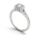 thumbnail image 2 of 1 Carat T.W. Diamond Single Halo 14kt White Gold Engagement Ring, 2 of 4