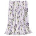 thumbnail image 2 of Pofeuu Lavender Flowers Print Ultra-Soft Micro Fleece Blanket,for Bed Or Sofa,All Season Throw Blankets Flannel Blanket-80"x60", 2 of 7